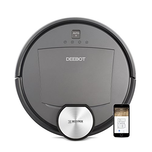 ECOVACS DEEBOT R95 Robotic Vacuum with the latest mapping technology, perfect for bare floors and carpets, and homes with pets, Wifi enabled, Compatible with Alexa